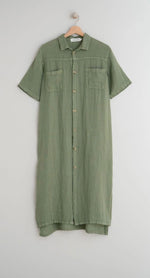 Load image into Gallery viewer, Linen Shirt Dress
