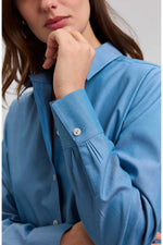 Load image into Gallery viewer, Meaghan Solid Cotton Button Up Shirt
