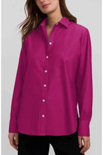 Load image into Gallery viewer, Meaghan Solid Cotton Button Up Shirt
