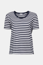 Load image into Gallery viewer, Scoop Neck Slub Striped T-Shirt
