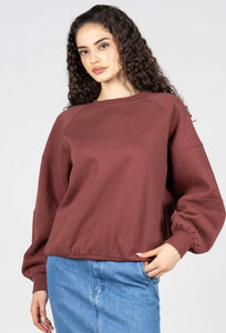 Cotton Fleece Oversized Crewneck