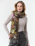 Load image into Gallery viewer, Cashmink Scarf with a Floral Pattern
