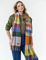 Load image into Gallery viewer, Checkered Cashmink Scarf with Small Herringbone design
