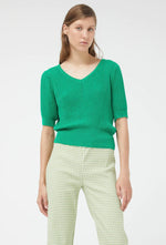 Load image into Gallery viewer, Green V-Neck Sweater
