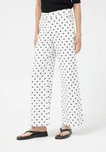 Load image into Gallery viewer, White Polka Dot Straight Jeans
