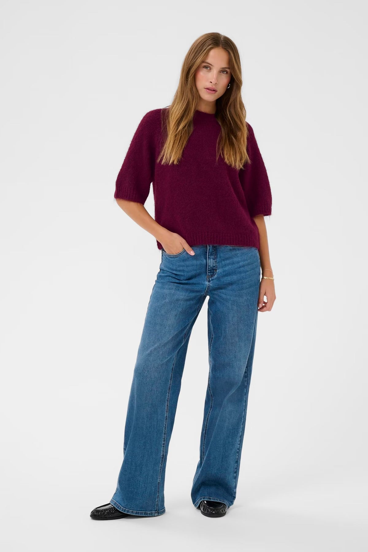 Emille Cropped Knit Pullover