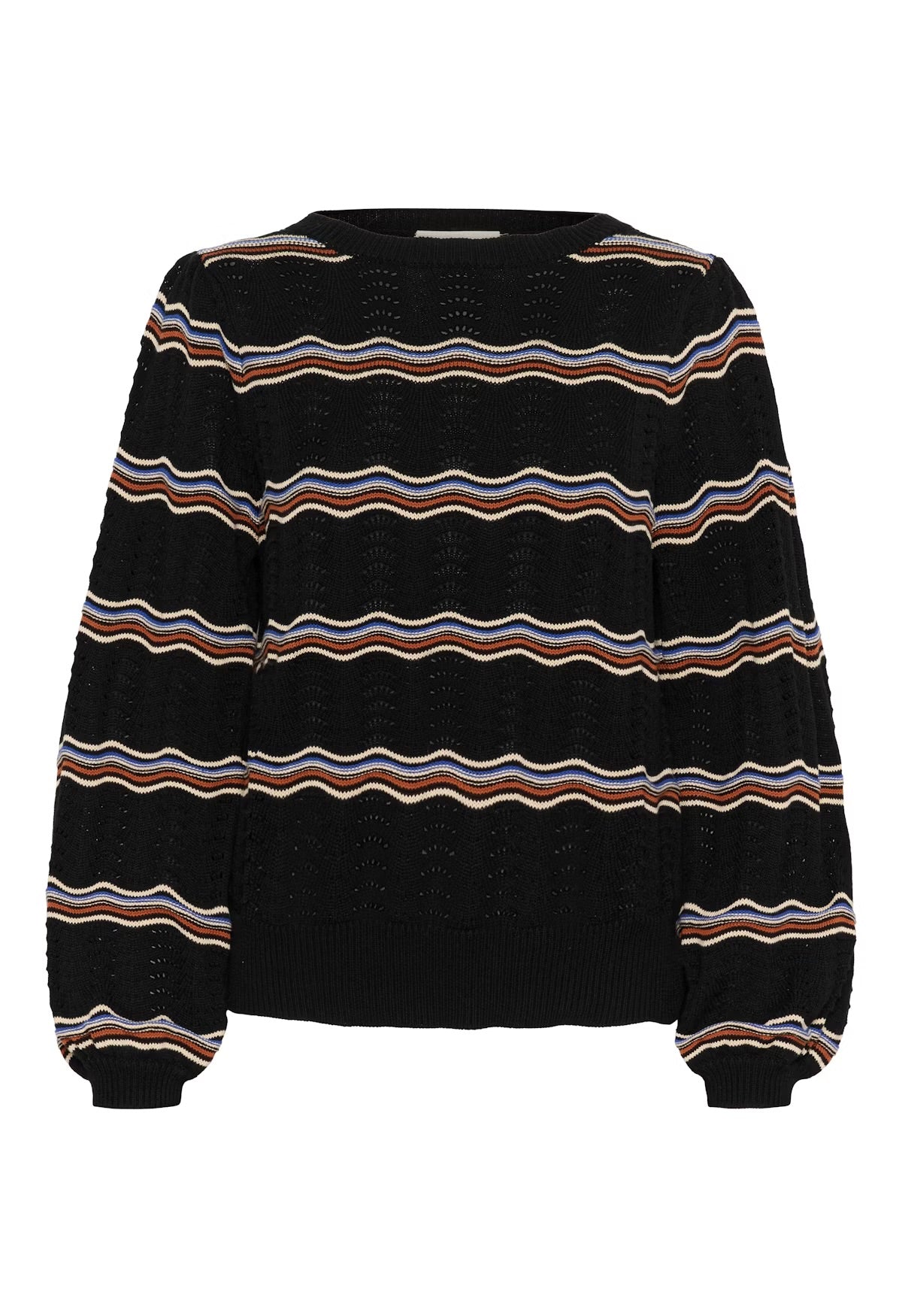 Wavy Knit Pullover