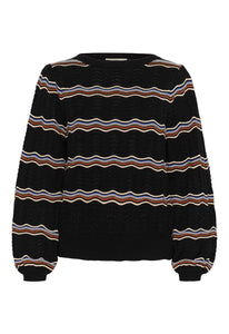 Wavy Knit Pullover