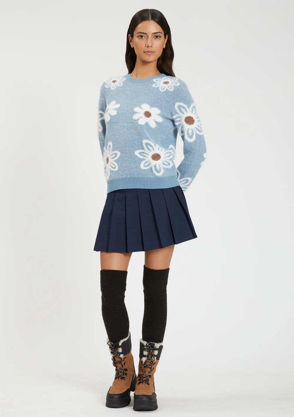 Aline Floral Knit Pullover