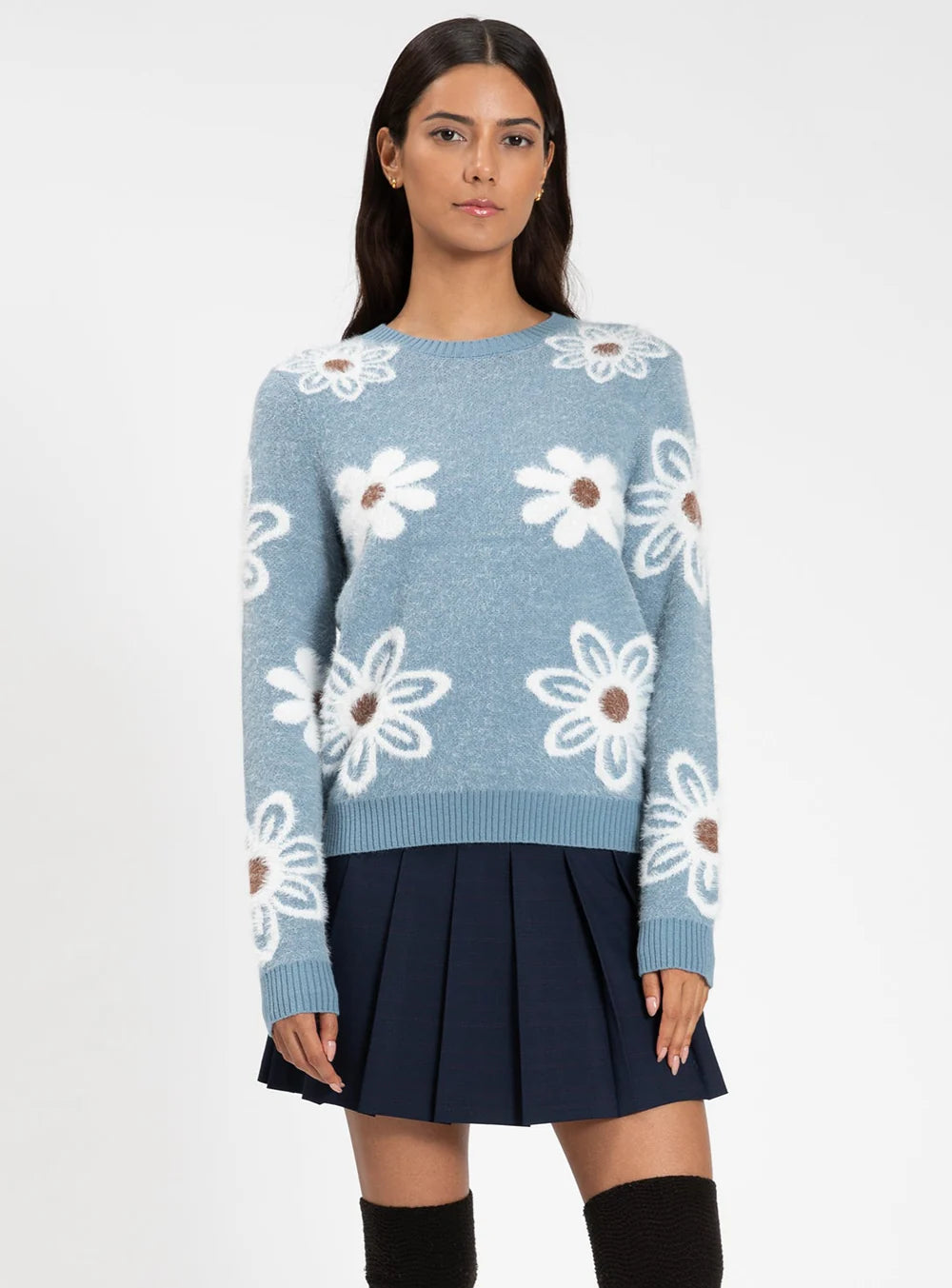 Aline Floral Knit Pullover
