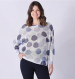 Load image into Gallery viewer, Polka Dot Boat Neck Sweater
