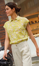 Load image into Gallery viewer, Liberty Print Cap Sleeve Shirt
