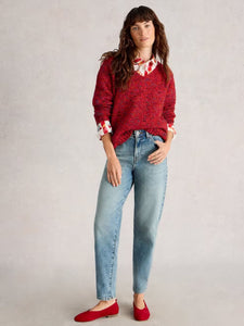 Textured V- Neck Sweater