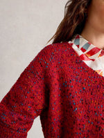 Load image into Gallery viewer, Textured V- Neck Sweater
