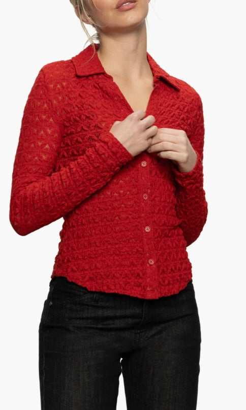 Dreamgirl Lace Button Up