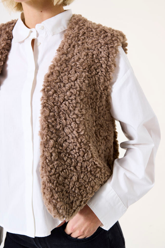 Taupe Teddy Vest