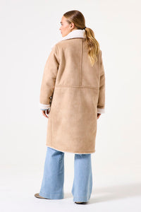 Reversible Faux Suede & Sherpa Jacket