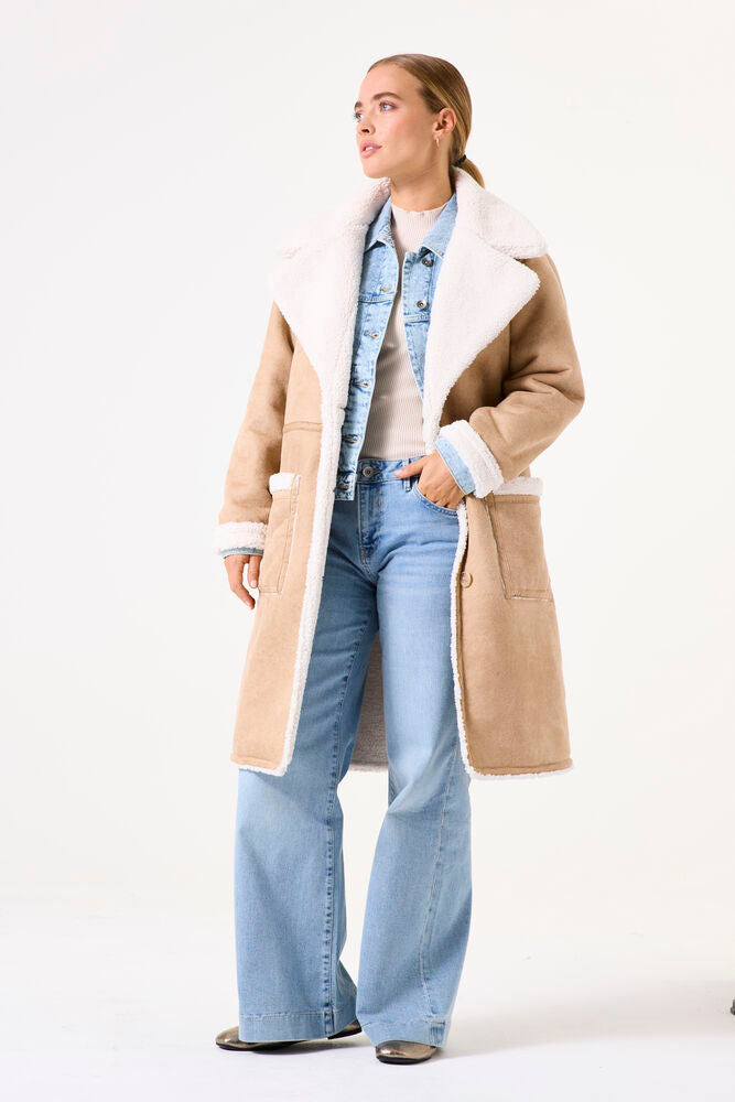 Reversible Faux Suede & Sherpa Jacket
