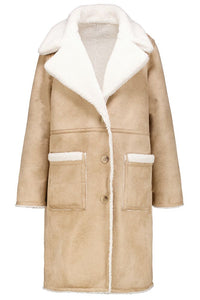 Reversible Faux Suede & Sherpa Jacket
