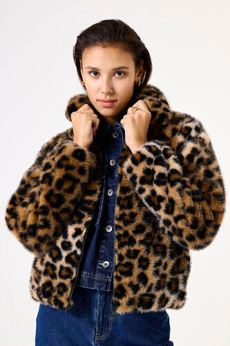 Leopard Faux Fur Jacket