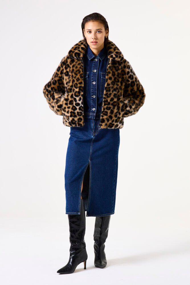 Leopard Faux Fur Jacket