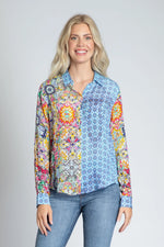 Load image into Gallery viewer, Mixed Pattern Print Blouse
