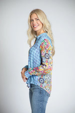Load image into Gallery viewer, Mixed Pattern Print Blouse

