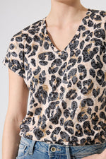 Load image into Gallery viewer, V-Neck Print T-Shirt
