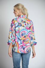 Load image into Gallery viewer, Whimsy Paisley Boyfriend Button Up
