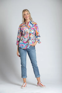 Whimsy Paisley Boyfriend Button Up