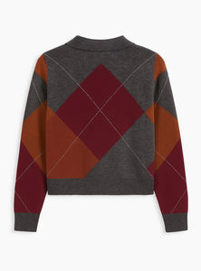 Marta Johnny Colar Argyle Sweater
