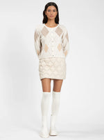 Load image into Gallery viewer, Yulia Diamond Patterned Cardigan
