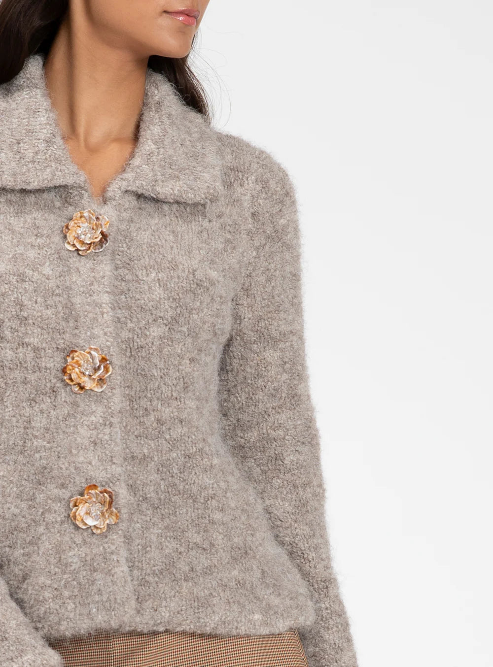 Alya Cardigan with Shell Buttons