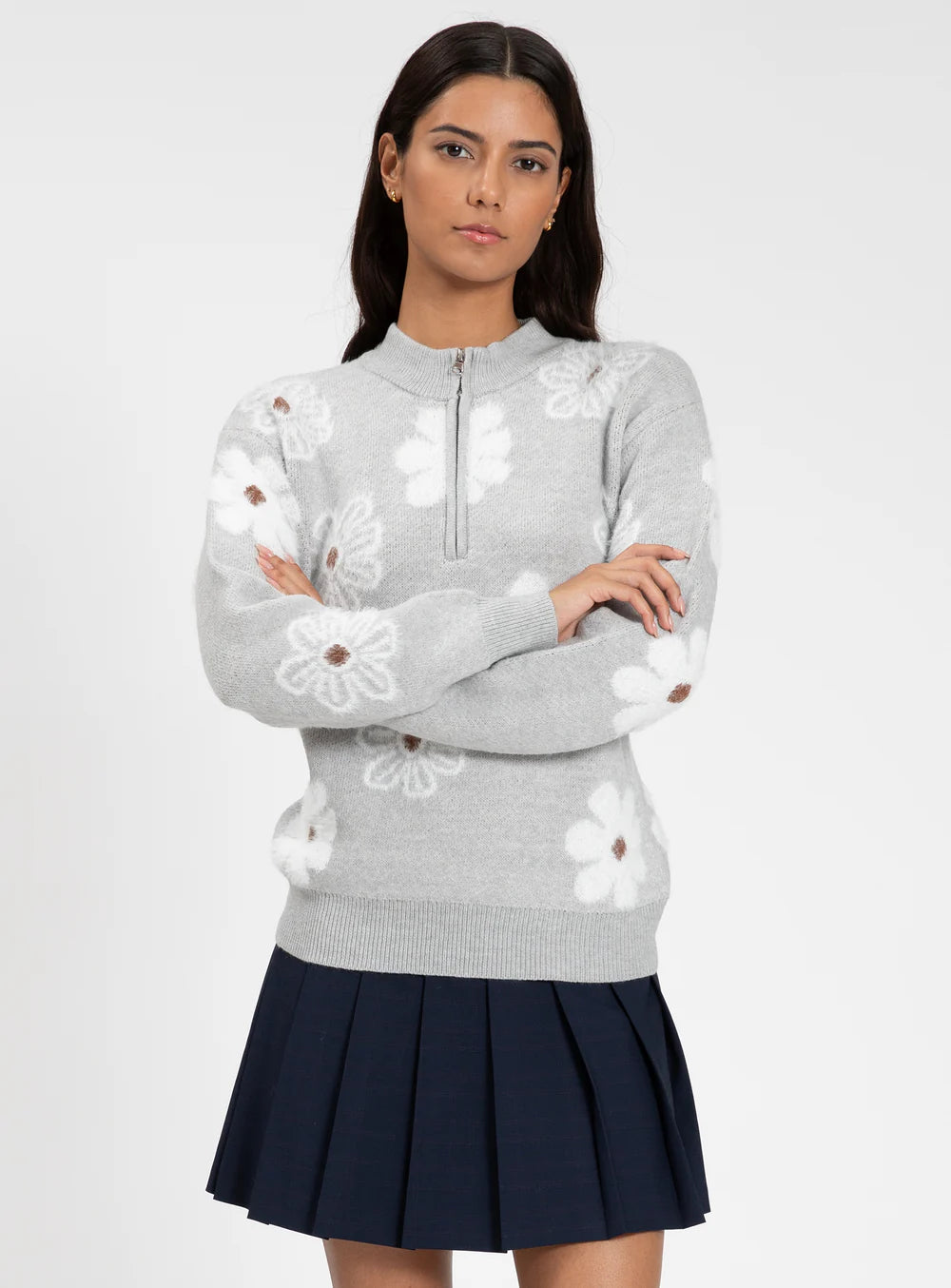 Leane Mock Neck 1/2 Zip