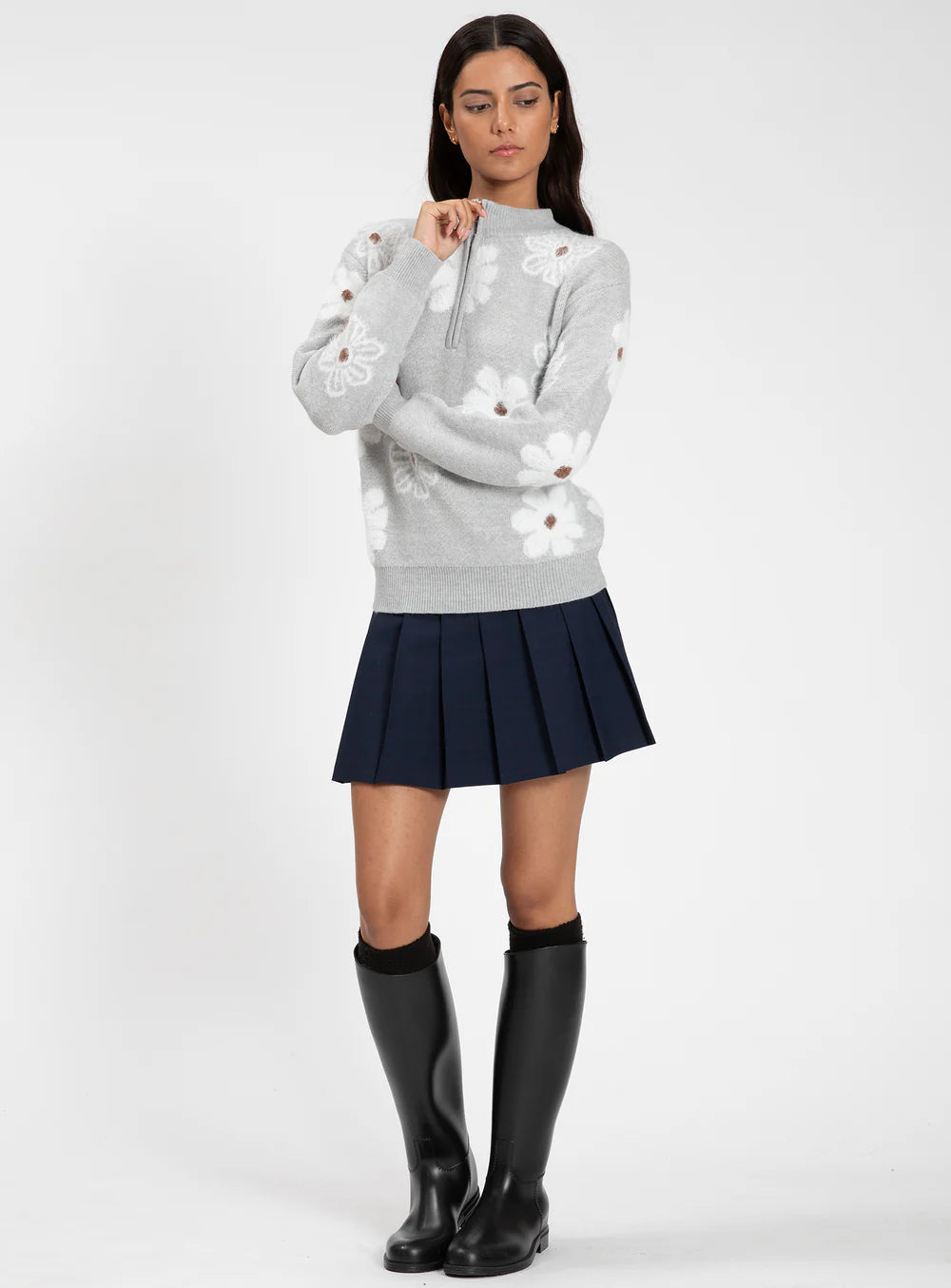 Leane Mock Neck 1/2 Zip