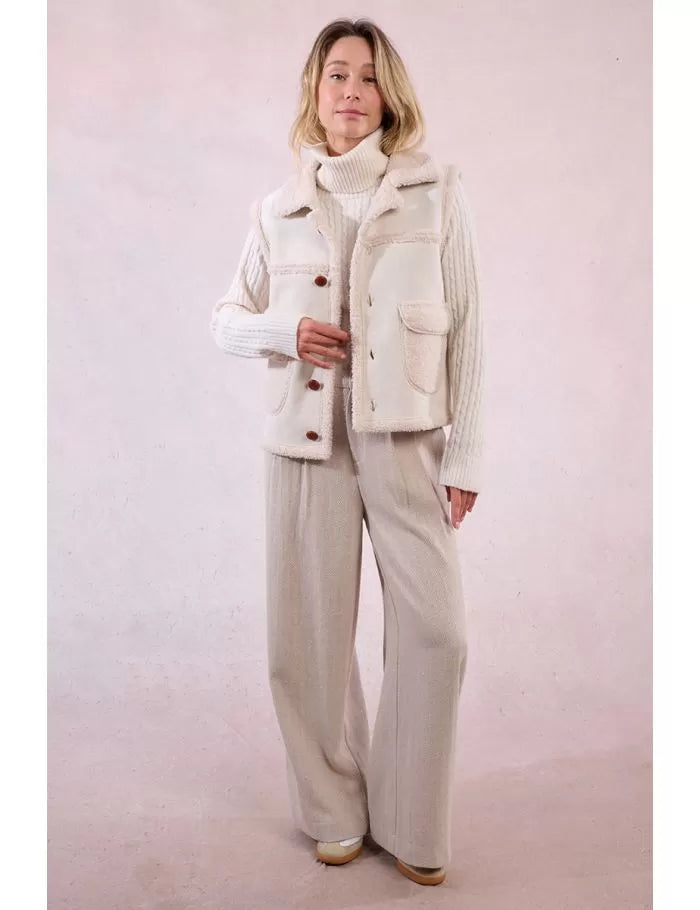 Faux Sheepskin Vest
