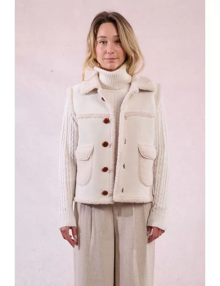 Faux Sheepskin Vest