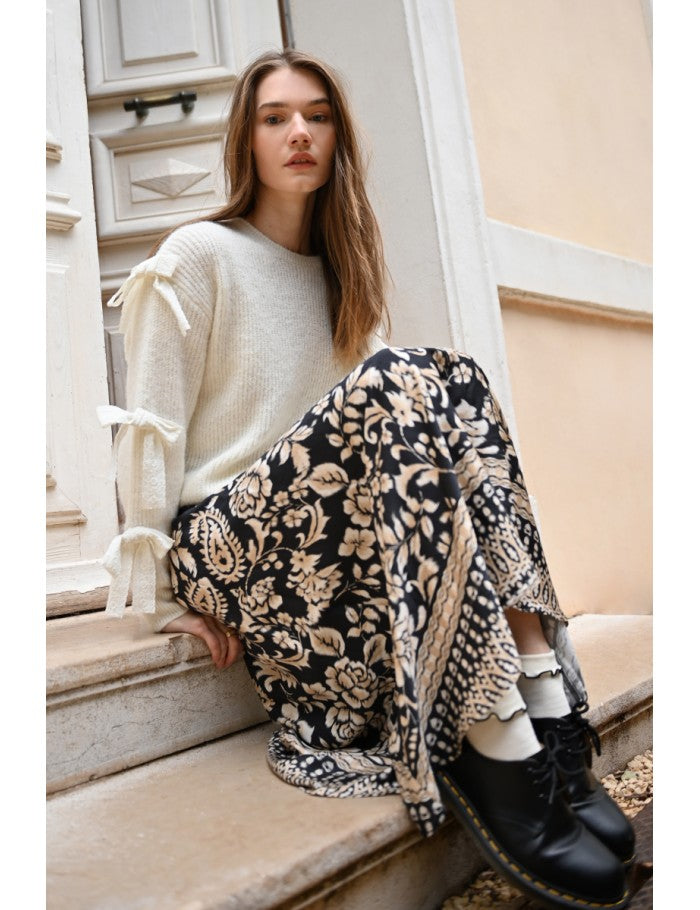 Long Print Skirt