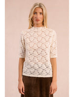 Load image into Gallery viewer, Semi Sheer Lace Top
