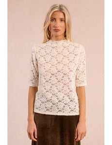 Semi Sheer Lace Top