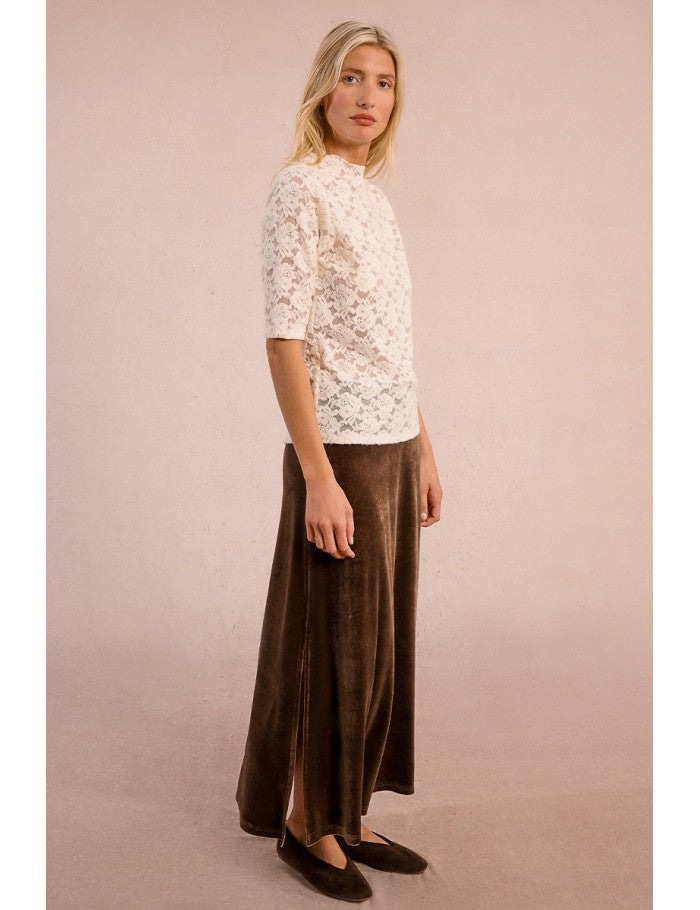 Semi Sheer Lace Top