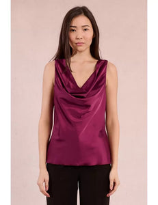 Satin Cowl Top