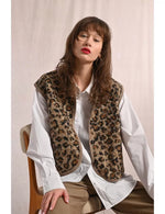 Load image into Gallery viewer, Faux Fur Leopard Vest
