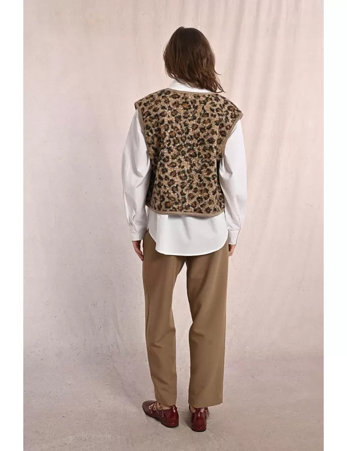 Faux Fur Leopard Vest