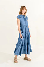 Load image into Gallery viewer, Chambray Shirt Dress
