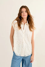 Load image into Gallery viewer, Cap Sleeve Lace Shirt
