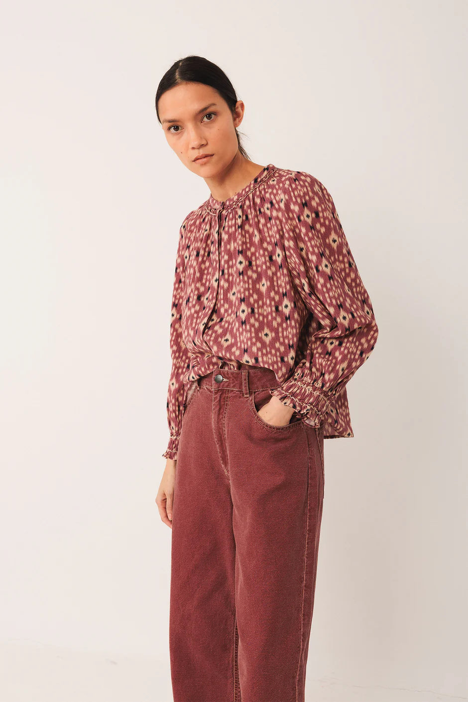 Ikat Print Shirt