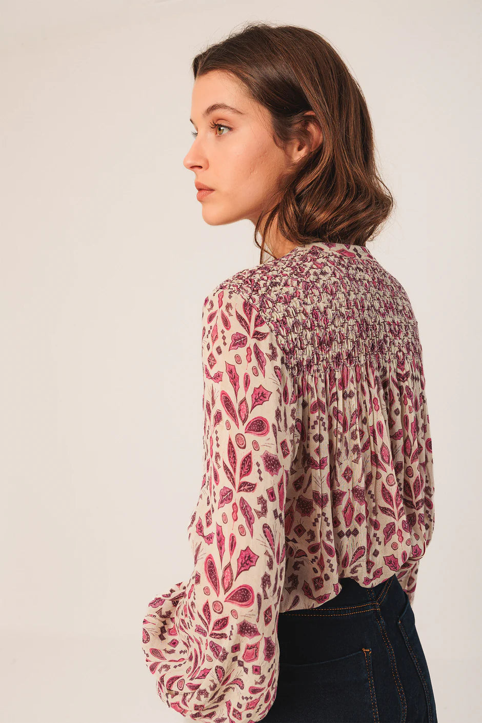 Smocked Detail Shirt
