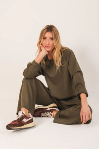 Drawstring Waist Sweatshirt