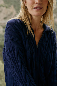 Cotton Cable Knit Cardigan